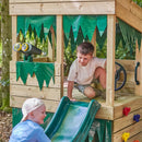 ClassicPlay Premium Klettergerüst mit Rutsche, Abenteuer- und Spielhöhlen-Set