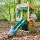 ClassicPlay Premium Klettergerüst mit Rutsche, Abenteuer- und Spielhöhlen-Set